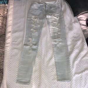 Light Denim Blue Skinny Jeans
